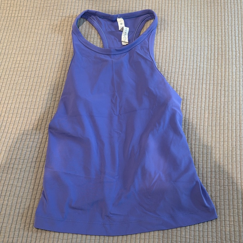 Lululemon align waist length racerback tank top. Size 8. Charged indigo.